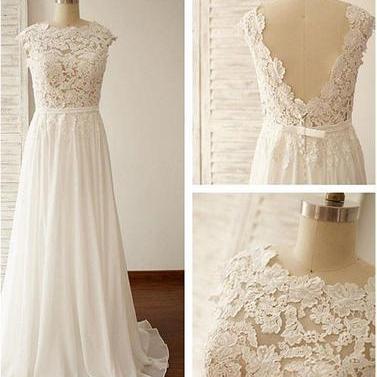 White V-back Lace Up Chiffon Special High Quality..