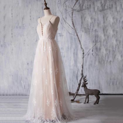 Sexy Prom Dresses, Romantic Pink Bridesmaid..