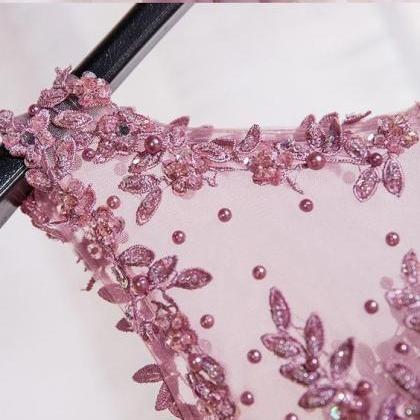 Customized, Beaded/beading, Lilac Party Prom..