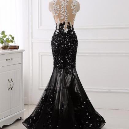White Lace, Lace, Black, Lace Black Prom Dresses..