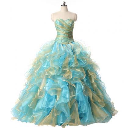 Gorgeous Rhinestones Quinceanera Dresses Ball Gown..