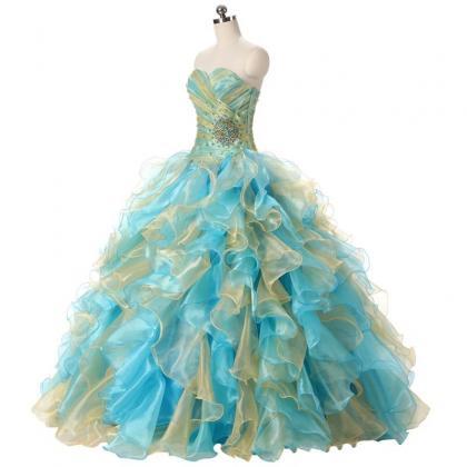 Gorgeous Rhinestones Quinceanera Dresses Ball Gown..