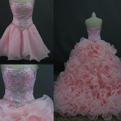 Sweetheart Two Pieces Ball Gown Quinceanera Dress..
