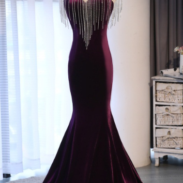 Sexy Prom Dress, Floor Length Evening Dress ,o..
