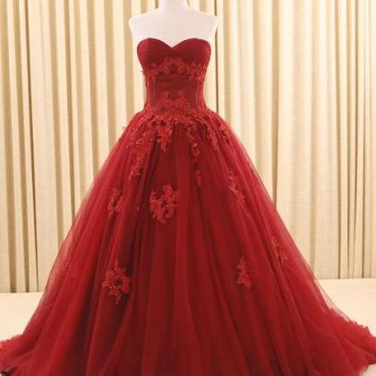Sparkly Sweetheart Appliques Ball Gown Prom..