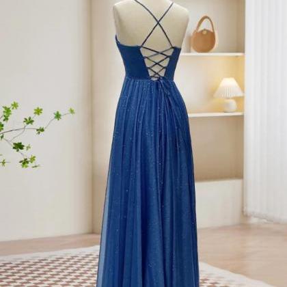 Sexy Spaghetti Backless A-line Prom Dresses Party..