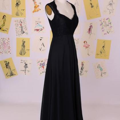 Simple Black Lace Bridesmaid Dress/black Lace..