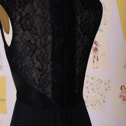 Simple Black Lace Bridesmaid Dress/black Lace..