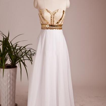 2015 Prom Dress White The Beaded Backless Party..