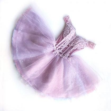 2015 Lilac Mini Tulle Beadings Homecoming Dresses..
