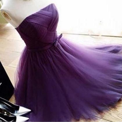 Bow Party Dress,tulle Homecoming Dress,short Prom..