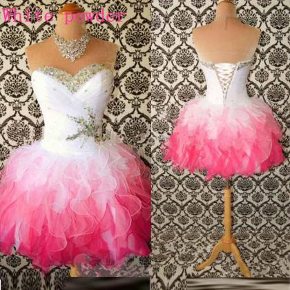 2016 Sexy Beaded Women Prom Dresses Organza..