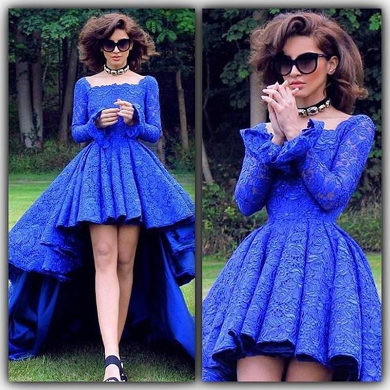 Royal Blue High Low Dress