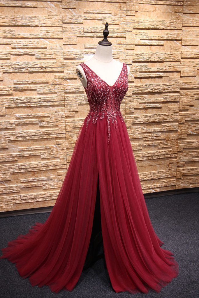 Charming Prom Dress, Sparkly Beaded Prom Dress, A Line Appliques Prom Dress, Long Evening Dress, Formal Dress