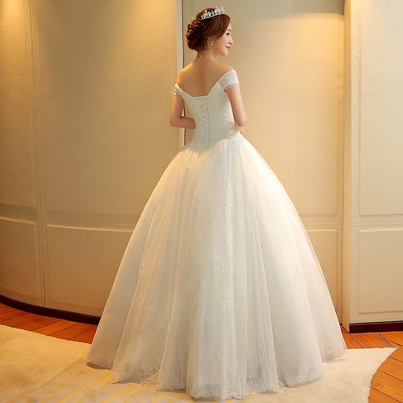 Sexy Strapless Sweetheart Lace Wedding Dresses Charming Bridal Dress