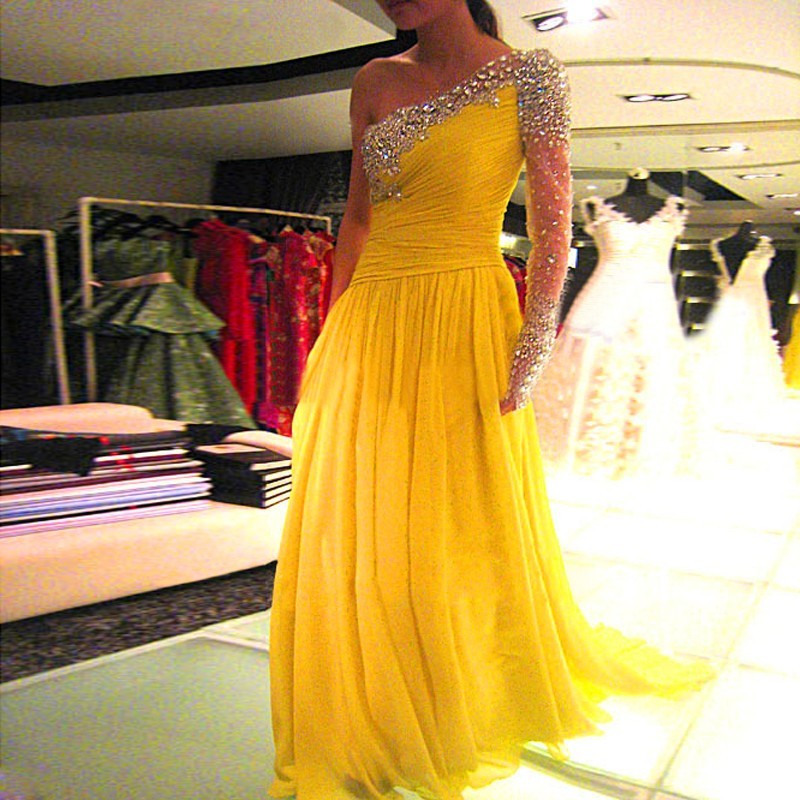 Elegant One Sleeve Dress