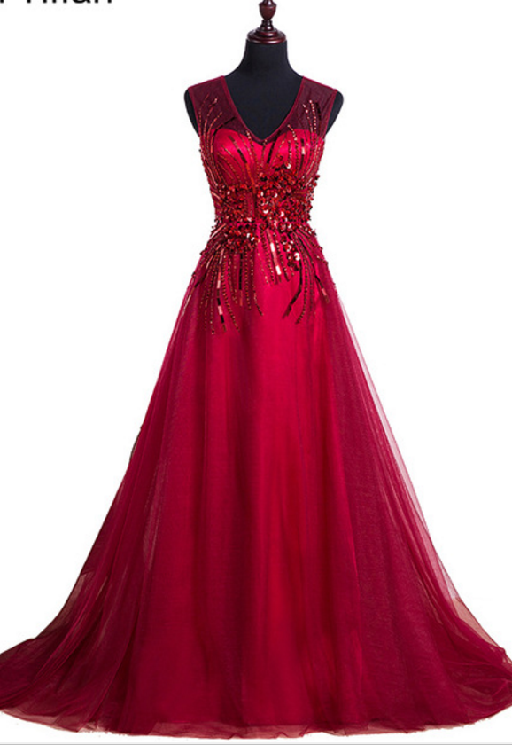 Chinese Pearl Crystal Foil Wedding Party And The Court V-length A-ligne Train! Sleeveless Slumber Party Evening Dress Chinese Pearl Crystal Foil Wedding Party And The Court V-length A-ligne Train! Sleeveless Slumber Party Evening Dress
