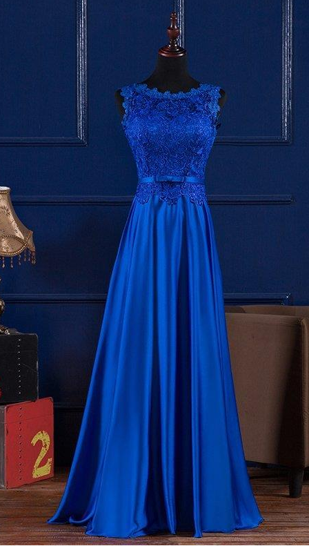 Elegant Prom Dresses,a-line Prom Dresses,lace Prom Dresses,blue Prom Dresses,bandage Prom Dresses,long Evening Dresses,party Dresses