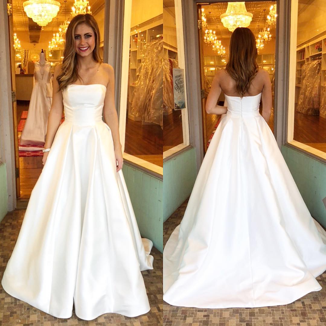 White Satin Formal Dresses