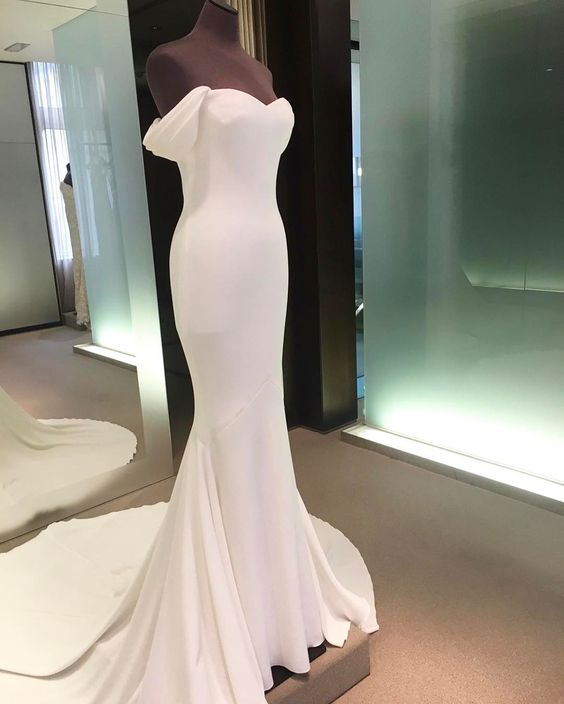 White Prom Dresses,mermaid Prom Dress,white Prom Gown,chiffon Prom Gowns,elegant Evening Dress,modest Evening Gowns,sexy Party Gowns