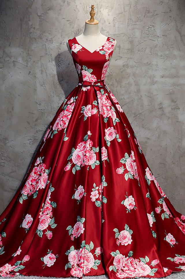 green emerald velvet dress Rose Gold Glitter Floral Prom Gown main image 0