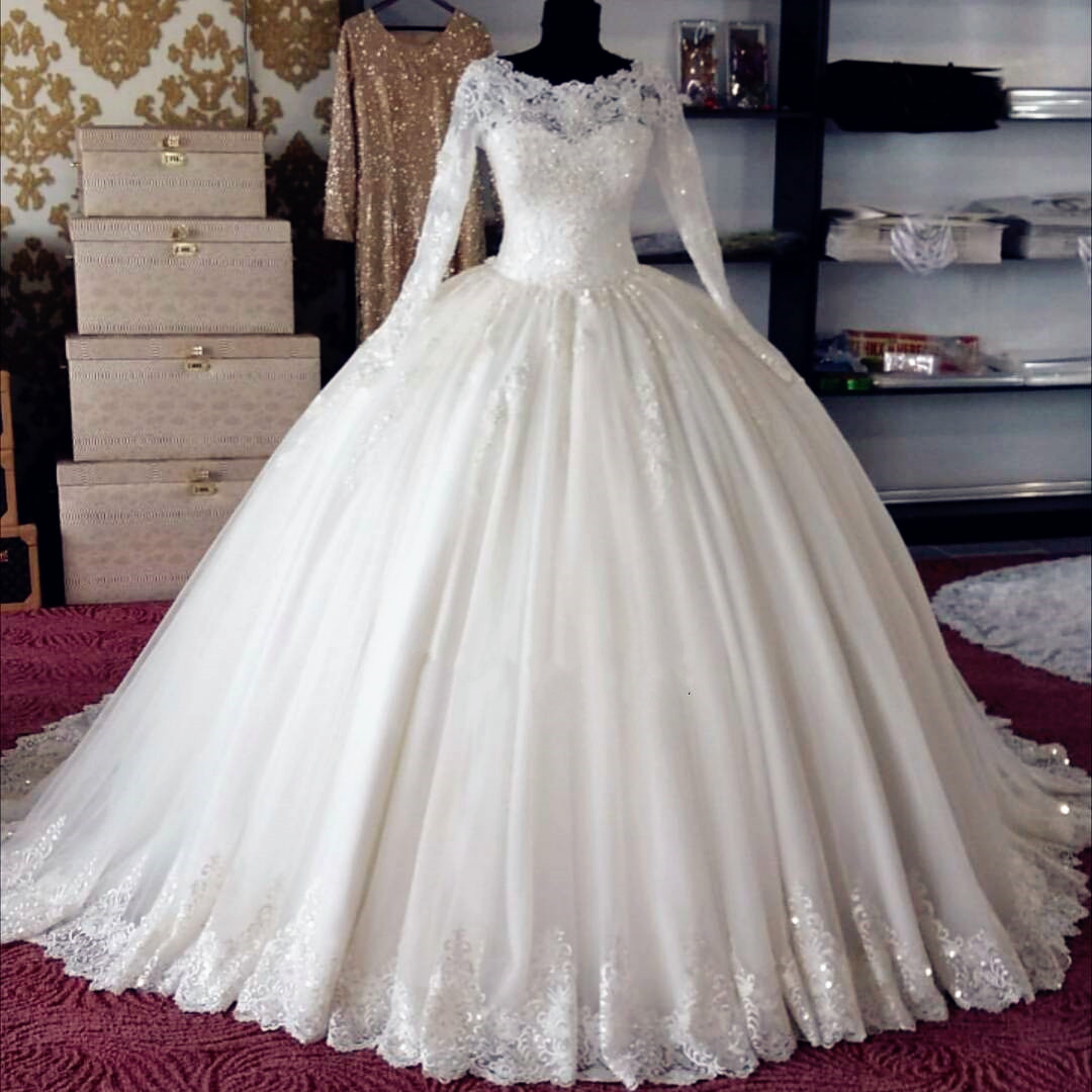 Stunning Long Sleeve Lace Bridal Ball Gown on Luulla Stunning Long Sleeve Lace Bridal Ball Gown on Luulla