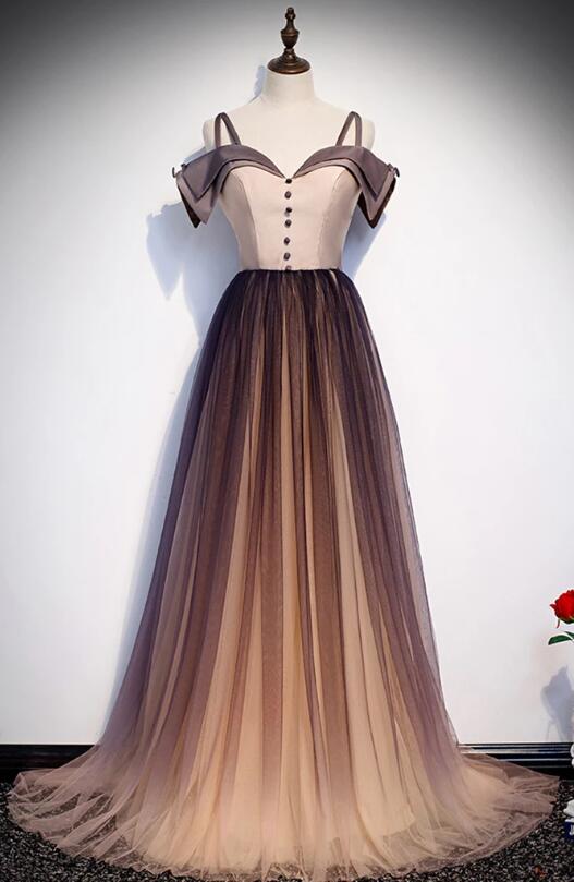 chinese dress ladies Unique Sleeveless A-Line Spaghetti Straps Backless Long Prom Dresses main image 1