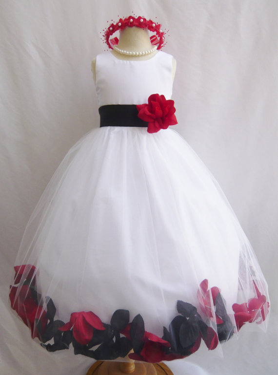 Custom Color - Flower Girl Dresses Rose Petal - Wedding Easter Junior Bridesmaid - For Baby Infant Children Toddler Kids Teen Girls