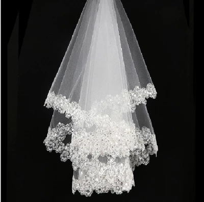 The Bride Veil Bag Mail 1.5 Meters 3 Meters White Yarn Tail Sequins Wedding Dress Accessories Wholesale Flowers