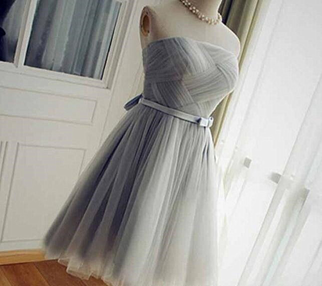 Bow Party Dress,tulle Homecoming Dress,short Prom Dress,cute Dress,bridesmaid Dresses
