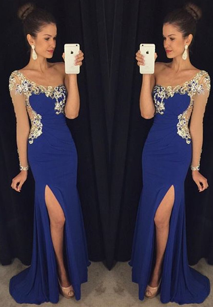 Elegant One Sleeve Dress