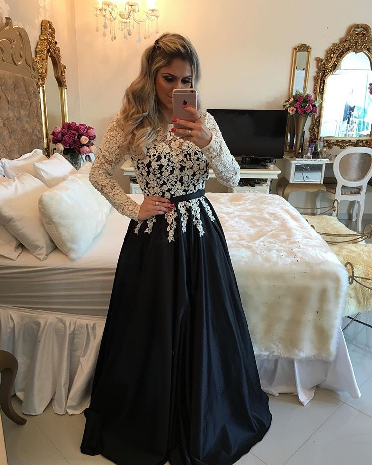 lace top evening gown