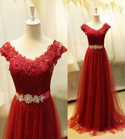beautiful red dresses evening