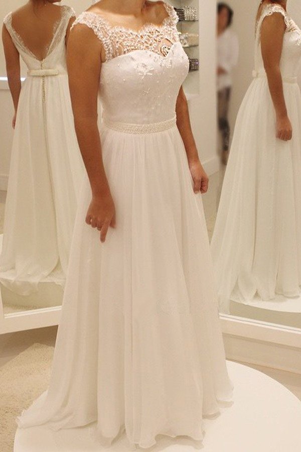 A Line Backless Beach Wedding Dress Ball Gowns A Line Wedding