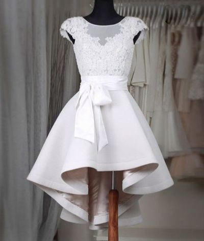 New Arrival Prom Dress,Sexy Prom Dress,Prom Dress,Simple white lace short prom dress,High low homecoming dresses