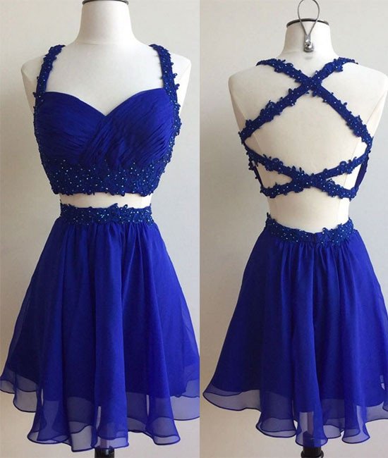 blue short dresses for prom