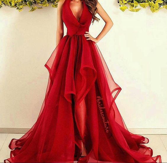 A-line Prom Gown, Ruffled Prom Dress, Prom Dress For Teens, Charming ...