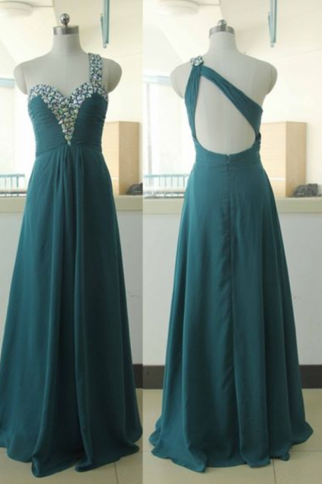 Teal Prom Dresses,one Shoulder Prom Dress,long Prom Dresses