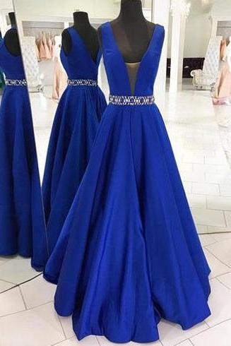Fashion A-line Long Prom Dress , Long Winter Formal Dresses