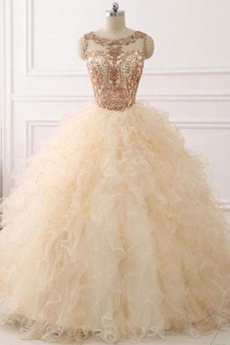 Ball Gown Lace-up Prom Dress,long Prom Dresses,prom Dresses,evening Dress, Evening Dresses,prom Gowns,wedding Dress