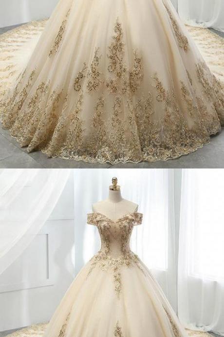 Wedding Dresses White/ivory Beadding Wedding Dress Bridal Gown