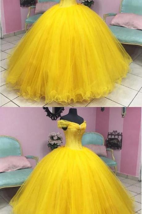Gorgeous Off The Shoulder 2019 Prom Dress, Beautiful Ball Gown Quinceanera Dress