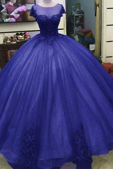 Ball Gown Princess Prom Dresses Lace Appliqued Victorian Formal gowns for masquerade Ball