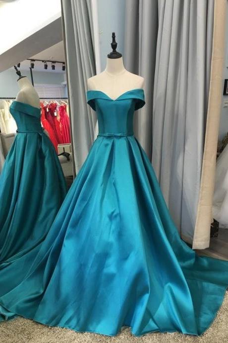 Ball Gown Off Shoulder Sleeves Prom Dress