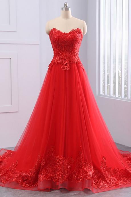Vintage Red Lace A Line Off Shoulder Long Prom Dress Custom Made Women Party Gowns
