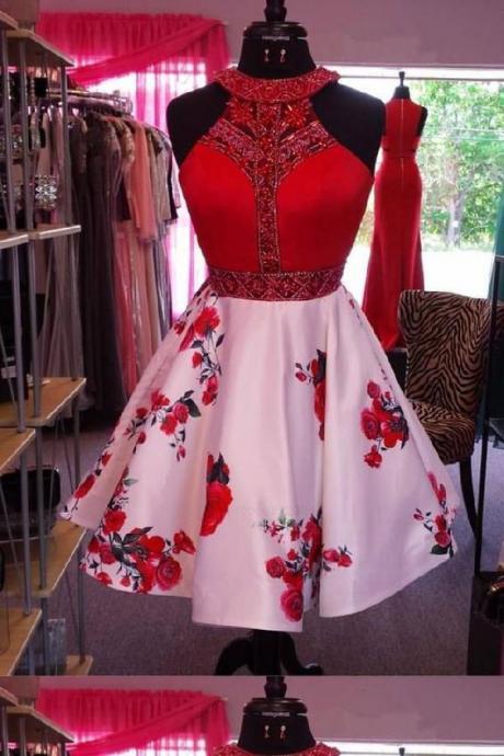 Red Prom Dresses, Homecoming Dresses A-line, Short Homecoming Dresses, Pink Prom Dresses