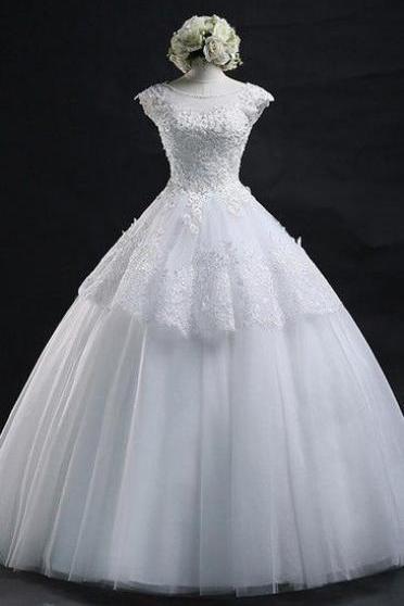 Lace-up Lace Tulle Prom Dress Ball Gown With Appliques