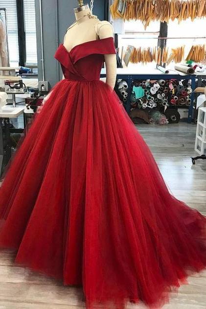 Off The Shoulder Ball Gown Long Prom Dress Semi Formal Dresses Wedding Party Dress