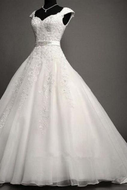 Wedding Dresses,wedding Dresses,bridal Dresses,cap Sleeves Wedding Gowns,la Sposa,puffy Tulle Wedding Dresses