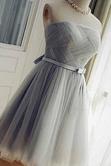 Bow Party Dress,tulle Homecoming Dress,short Prom Dress,cute Dress,bridesmaid Dresses